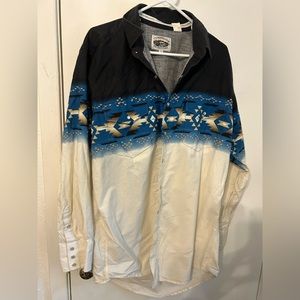 Vintage 90s Western Mens Longsleeve ShirtXL
